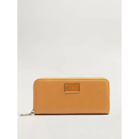 Mango Women’s Mustard Yellow‎ Zip-Around Wallet - Picture 1 of 7
